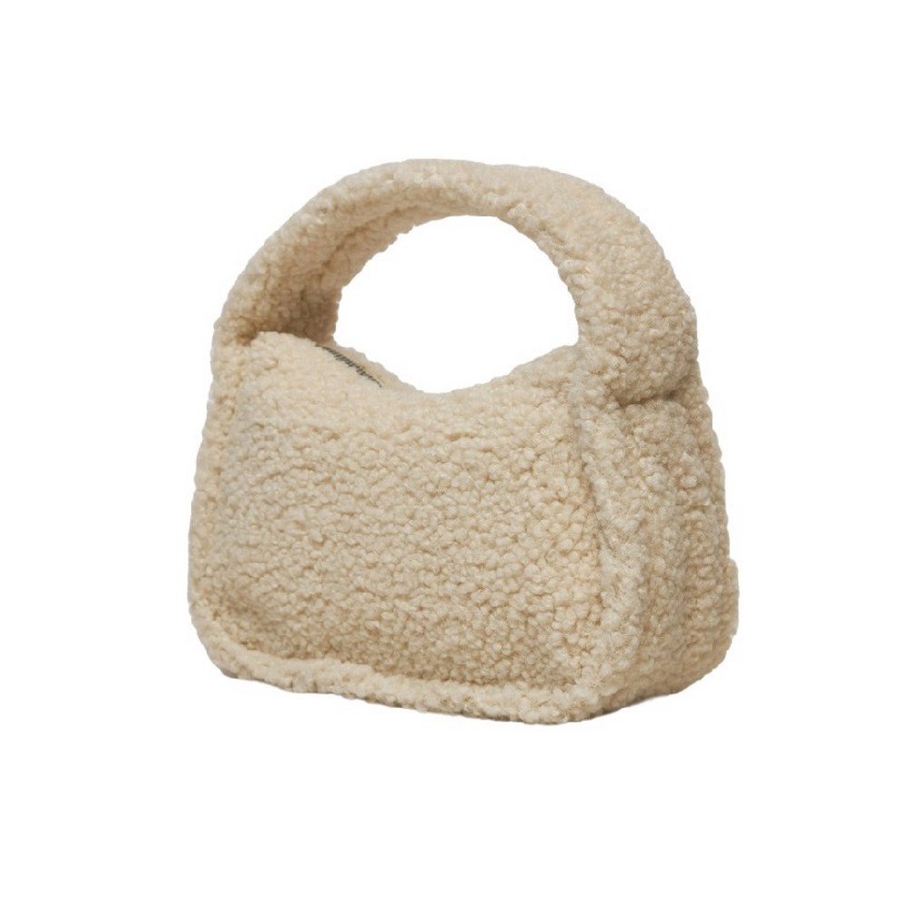 ★ ★ Women's CKJ Block Sherpa Mini Bag Ivory 4K3 CALVIN KLEIN JEANS SHERPA MINI ZIP20 ΤΣΑΝΤΑ ΓΥΝΑΙΚΕΙΑ ECRU